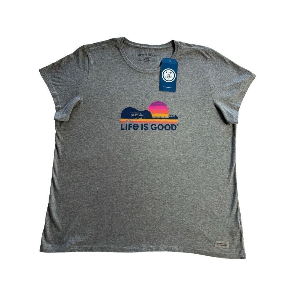 Life is Good Women’s XXLarge BEACH MUSIC   Short Sleeve Tee - NWT